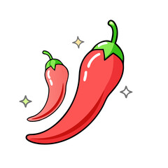 chili icon, chili vector illustration-simple illustration of chili, perfect for chili logos and themed design 