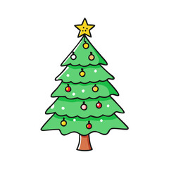 christmas tree icon, christmas tree vector illustration-simple illustration of christmas tree, perfect for christmas tree logos and themed design 