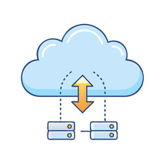 cloud storage icon, cloud storage vector illustration-simple illustration of cloud storage, perfect for cloud storage logos and themed design 