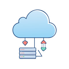 cloud storage icon, cloud storage vector illustration-simple illustration of cloud storage, perfect for cloud storage logos and themed design 