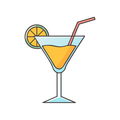 cocktail icon, cocktail vector illustration-simple illustration of cocktail, perfect for cocktail logos and themed design 