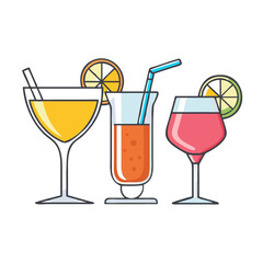cocktail drinks icon, cocktail drinks vector illustration-simple illustration of cocktail drinks, perfect for cocktail drinks logos and themed design 