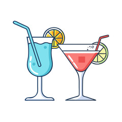cocktail drinks icon, cocktail drinks vector illustration-simple illustration of cocktail drinks, perfect for cocktail drinks logos and themed design 
