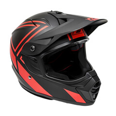 Modern Black Red Motorcycle Helmet Design Sporty Graphic gear bike style speed rider racing safety  