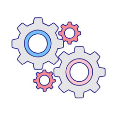 cogwheel group icon, cogwheel group vector illustration-simple illustration of cogwheel group, perfect for cogwheel group logos and themed design 