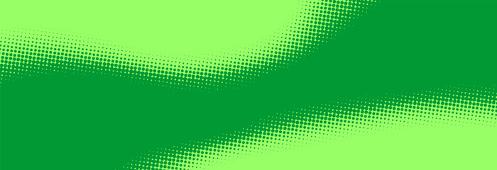 Green pop art background in retro comic style with halftone dots design, vector illustration eps10