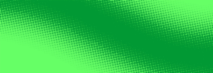 Modern green pop art background with halftone dots in comic style, vector illustration eps10