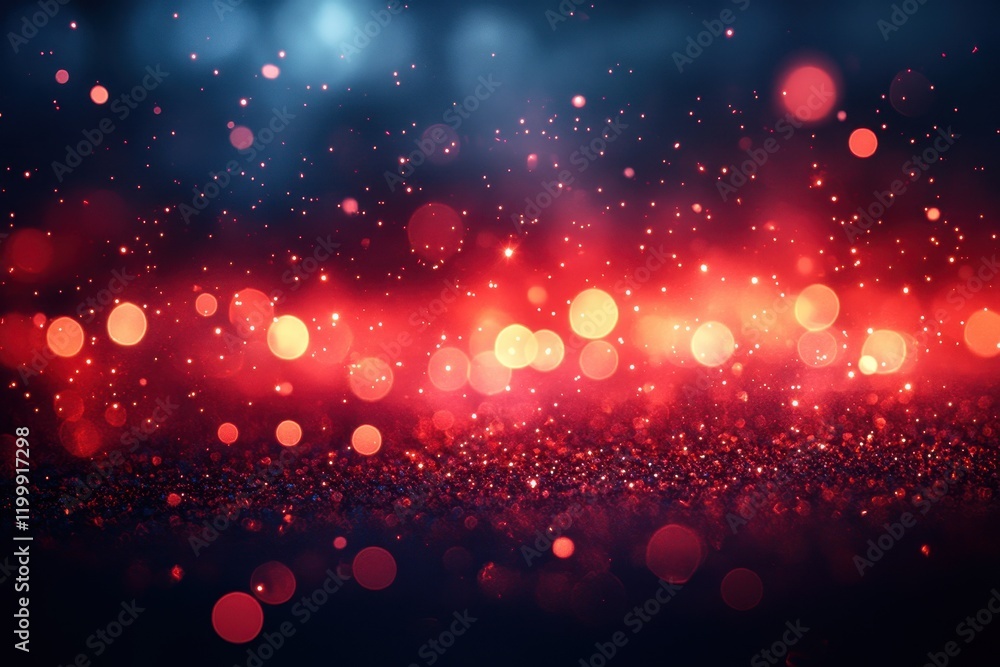 Poster colorful bokeh lights create a mesmerizing atmosphere with deep hues and sparkling effects during a 