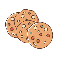 cookies icon, cookies vector illustration-simple illustration of cookies, perfect for cookies logos and themed design 