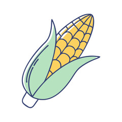 corn icon, corn vector illustration-simple illustration of corn, perfect for corn logos and themed design 