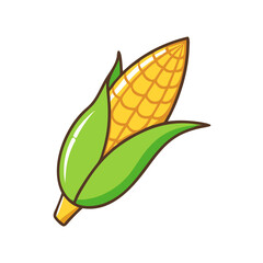 corn icon, corn vector illustration-simple illustration of corn, perfect for corn logos and themed design 