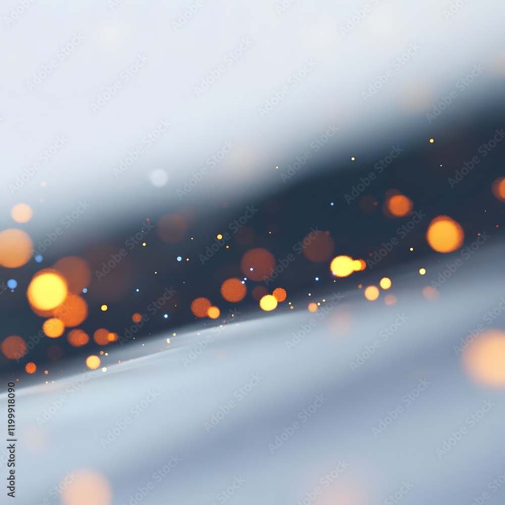 Poster a blurred background with glowing orbs, creating a magical and dreamy atmosphere.
