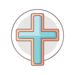 cross icon, cross vector illustration-simple illustration of cross, perfect for cross logos and themed design 