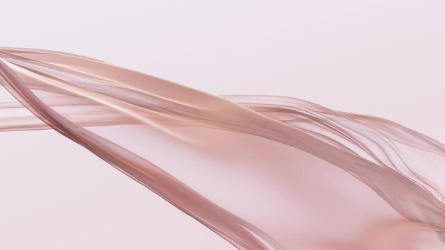 Abstract background beige fabric fluttering texture. Soft and gentle flowing veil for beauty or luxury themed projects