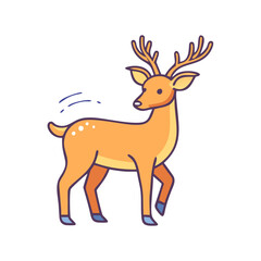 deer icon, deer vector illustration-simple illustration of deer, perfect for deer logos and themed design 
