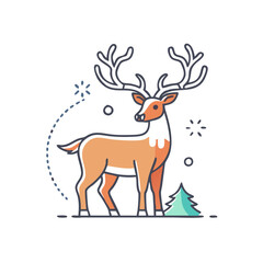 deer icon, deer vector illustration-simple illustration of deer, perfect for deer logos and themed design 