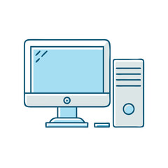 desktop pc icon, desktop pc vector illustration-simple illustration of desktop pc, perfect for desktop pc logos and themed design 