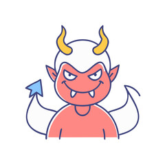 devil icon, devil vector illustration-simple illustration of devil, perfect for devil logos and themed design 