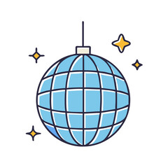 disco ball icon, disco ball vector illustration-simple illustration of disco ball, perfect for disco ball logos and themed design 