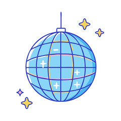 disco ball icon, disco ball vector illustration-simple illustration of disco ball, perfect for disco ball logos and themed design 