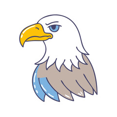Obraz premium eagle icon, eagle line art - simple line art of eagle, perfect for eagle logos and icons and themed design 