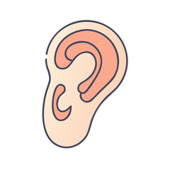 ear icon, ear vector illustration-simple illustration of ear, perfect for ear logos and themed design 