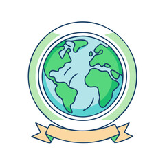 earth globe emblem icon, earth globe emblem vector illustration-simple illustration of earth globe emblem, perfect for earth globe emblem logos and themed design 