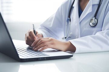 Trabajo en equipo profesional y confianza del paciente en el concepto de hospitalidad del hospital. Médicos y pacientes se sientan y hablan con el paciente sobre la medicación.