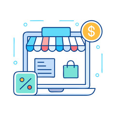 ecommerce icon, ecommerce vector illustration-simple illustration of ecommerce, perfect for ecommerce logos and themed design 