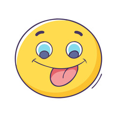 emoji icon, emoji vector illustration-simple illustration of emoji, perfect for emoji logos and themed design 