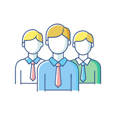 employees icon, employees vector illustration-simple illustration of employees, perfect for employees logos and themed design 