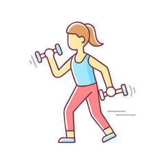 Fototapeta premium exercise icon, exercise vector illustration-simple illustration of exercise, perfect for exercise logos and themed design 