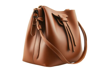 Stylish brown leather handbag with adjustable strap and trendy design for everyday use
