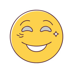 Fototapeta premium face smile icon, face smile vector illustration-simple illustration of face smile, perfect for face smile logos and themed design 