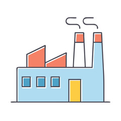 factory icon, factory vector illustration-simple illustration of factory, perfect for factory logos and themed design 