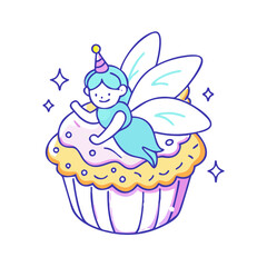 fairy cake icon, fairy cake vector illustration-simple illustration of fairy cake, perfect for fairy cake logos and themed design 