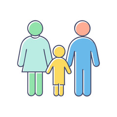 family icon, family vector illustration-simple illustration of family, perfect for family logos and themed design 