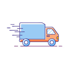 fast delivery truck icon, fast delivery truck vector illustration-simple illustration of fast delivery truck, perfect for fast delivery truck logos and themed design 