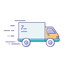 fast delivery truck icon, fast delivery truck vector illustration-simple illustration of fast delivery truck, perfect for fast delivery truck logos and themed design 