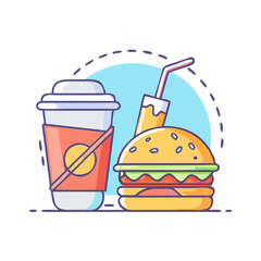 fast food icon, fast food vector illustration-simple illustration of fast food, perfect for fast food logos and themed design 