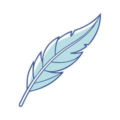 Fototapeta premium feather icon, feather vector illustration-simple illustration of feather, perfect for feather logos and themed design 