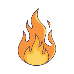 fire flame icon, fire flame vector illustration-simple illustration of fire flame, perfect for fire flame logos and themed design 