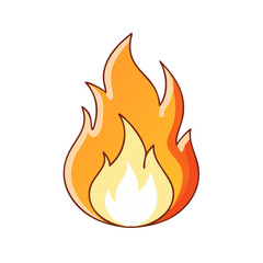 fire flame icon, fire flame vector illustration-simple illustration of fire flame, perfect for fire flame logos and themed design 