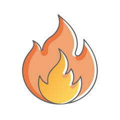 fire flame icon, fire flame vector illustration-simple illustration of fire flame, perfect for fire flame logos and themed design 