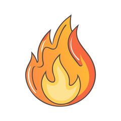 fire flame icon, fire flame vector illustration-simple illustration of fire flame, perfect for fire flame logos and themed design 