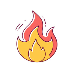 fire flame icon, fire flame vector illustration-simple illustration of fire flame, perfect for fire flame logos and themed design 