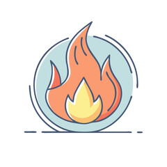 fire icon, fire vector illustration-simple illustration of fire, perfect for fire logos and themed design 