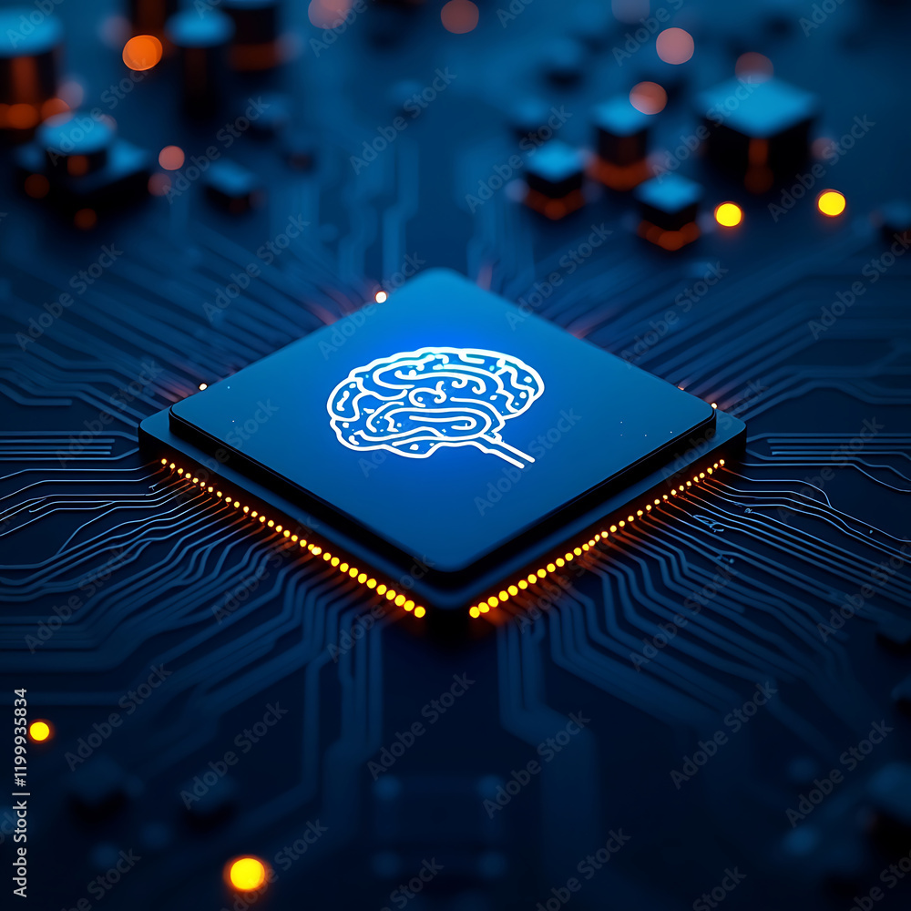 Poster ai, artificial intelligence concept,3d rendering, conceptual image