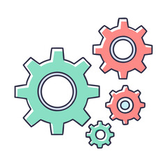 gear wheels icon, gear wheels vector illustration-simple illustration of gear wheels, perfect for gear wheels logos and themed design 
