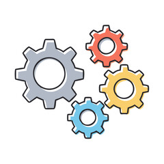 gear wheels icon, gear wheels vector illustration-simple illustration of gear wheels, perfect for gear wheels logos and themed design 